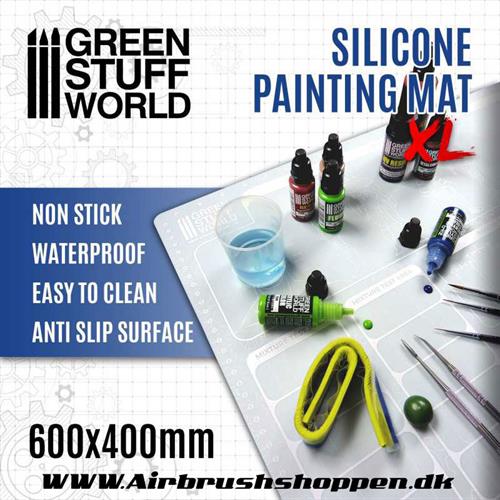 Malermåtte Silikone GSW Silicone Painting Mat 600x400mm Extra large